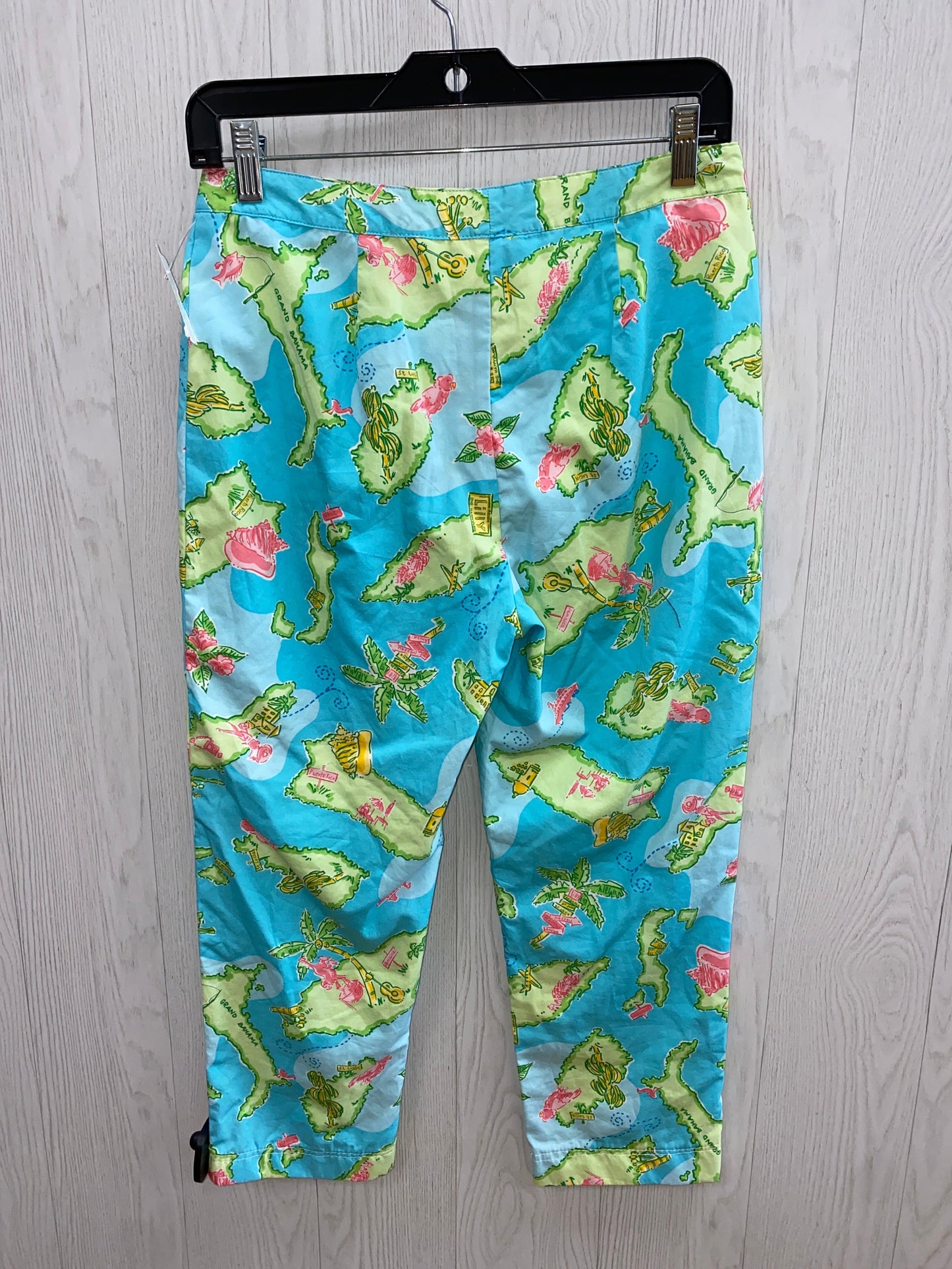 Capris By Lilly Pulitzer In Blue & Green, Size: 4