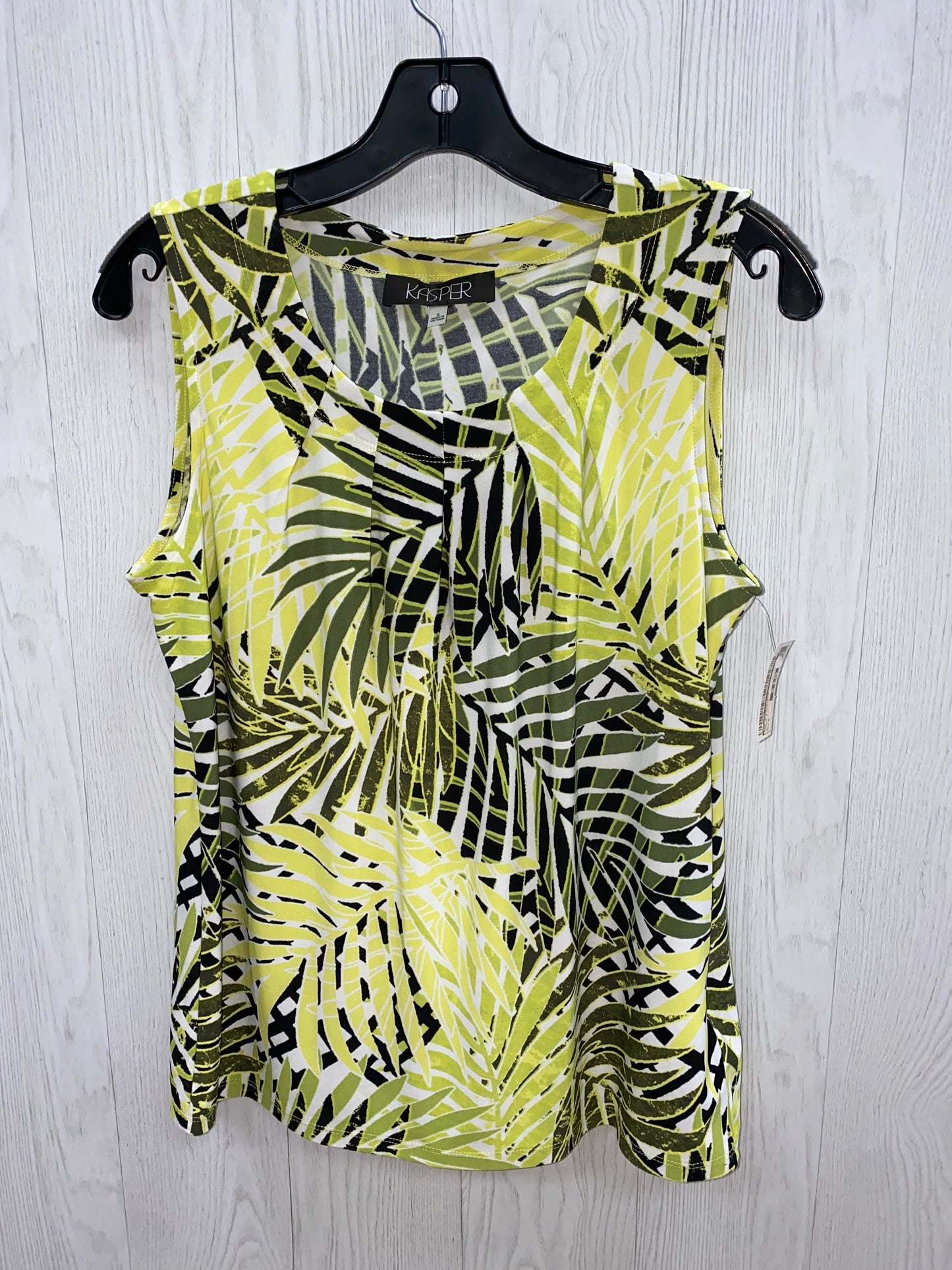 Green & White Top Sleeveless Kasper, Size S