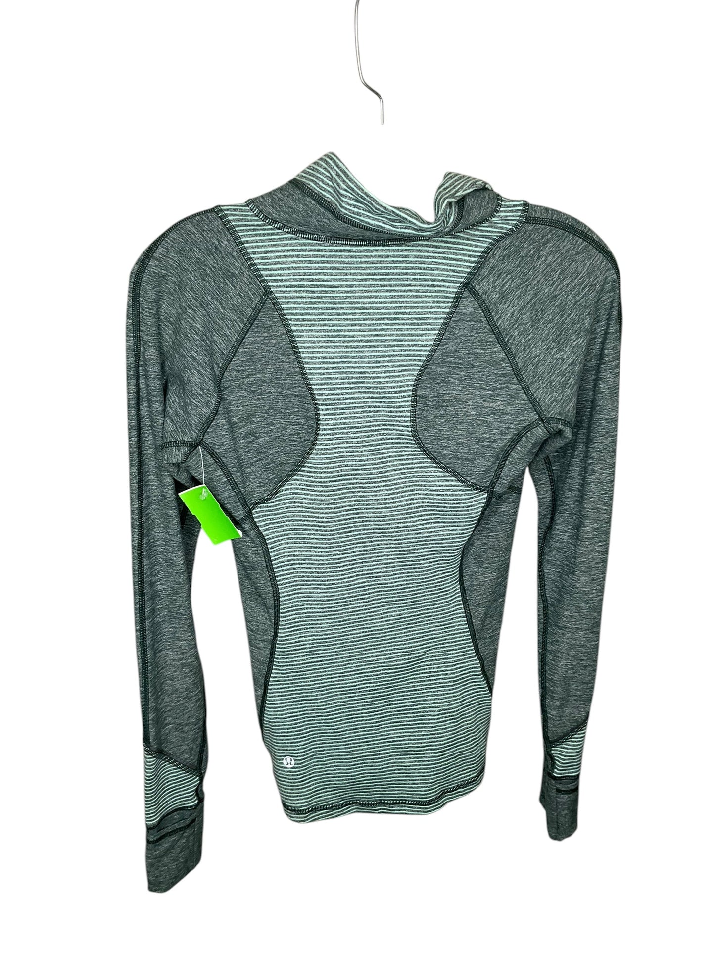 Athletic Top Long Sleeve Collar By Lululemon In Green, Size: M