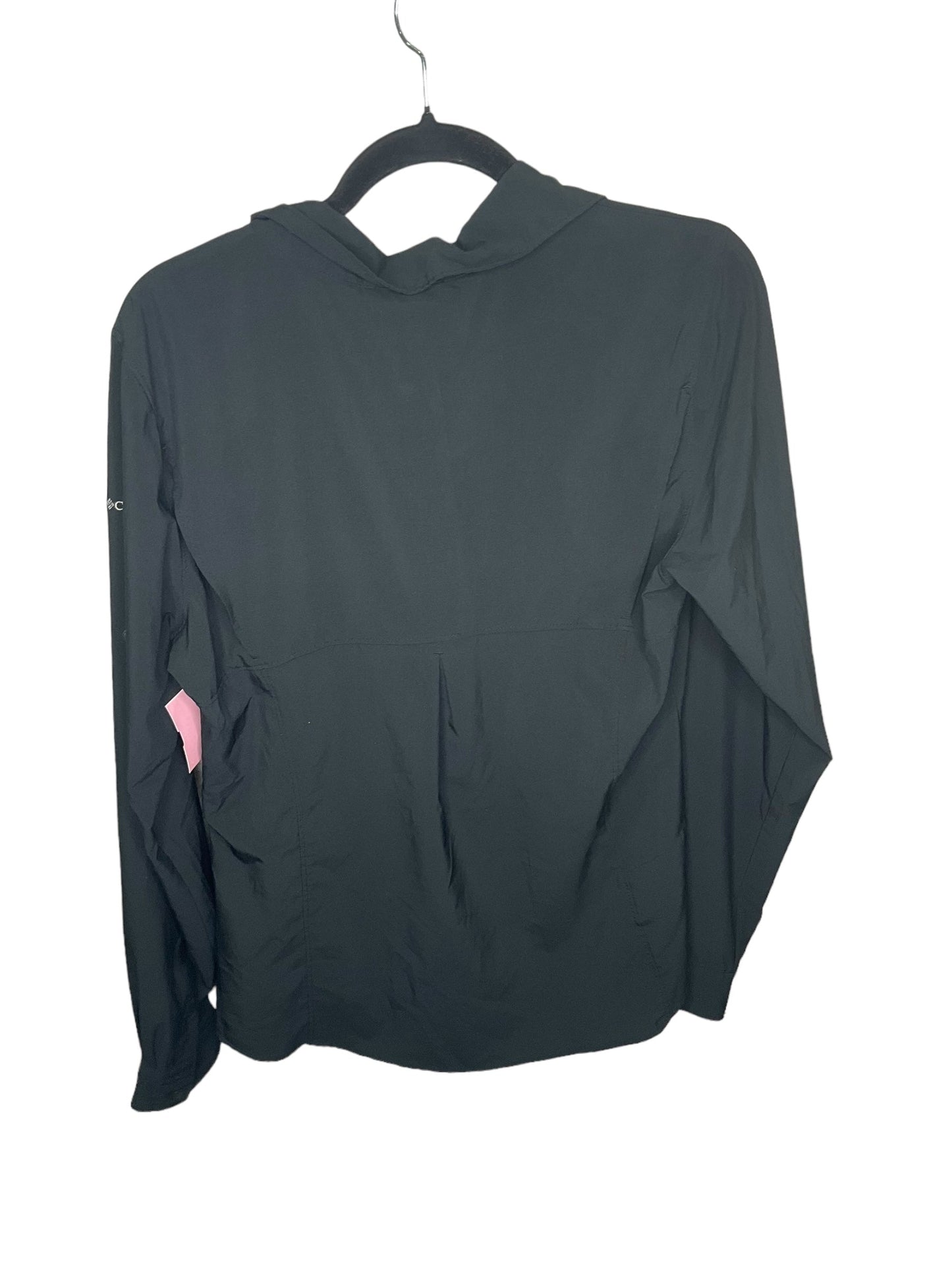 Athletic Top Long Sleeve Collar By Columbia In Black, Size: L