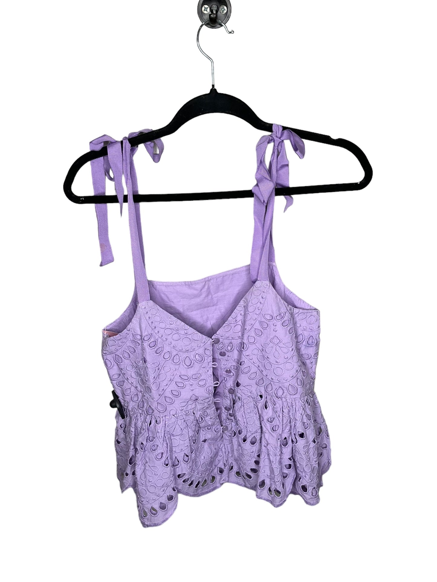 Top Sleeveless By J. Crew In Purple, Size: Petite   S