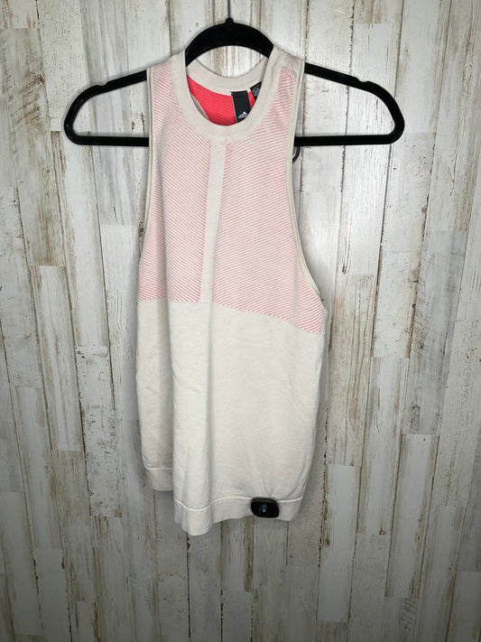 Athletic Tank Top By Adidas In Pink & Tan, Size: M