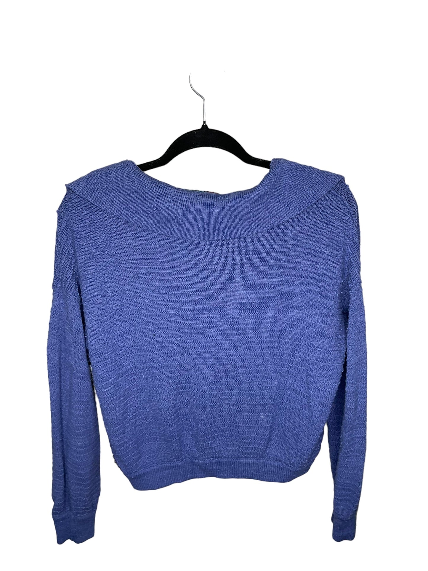 Sweatshirt Collar By Free People In Blue, Size: Xs