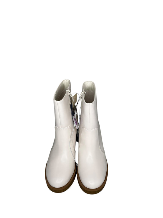 Boots Ankle Heels By Universal Thread In Cream, Size: 6.5