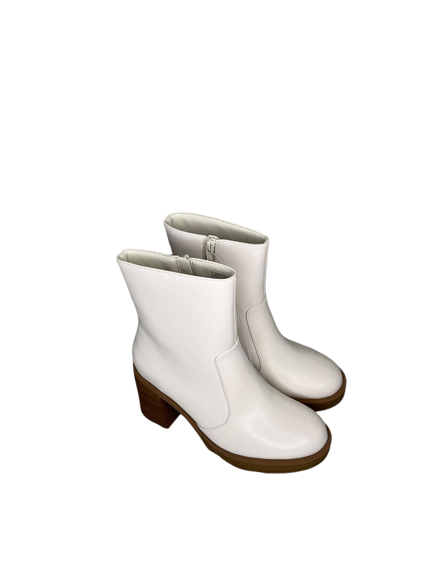 Boots Ankle Heels By Universal Thread In Cream, Size: 6.5