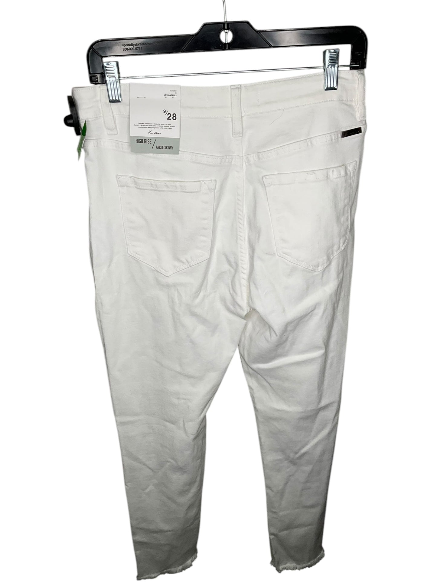 Jeans Skinny By Kancan In White Denim, Size: 6