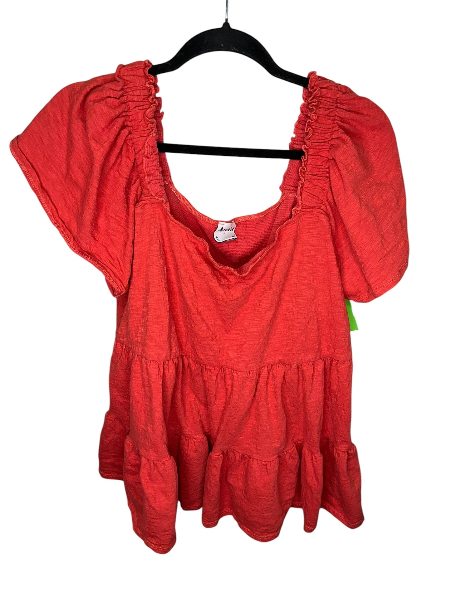 Top Short Sleeve By Altard State In Orange, Size: 1x