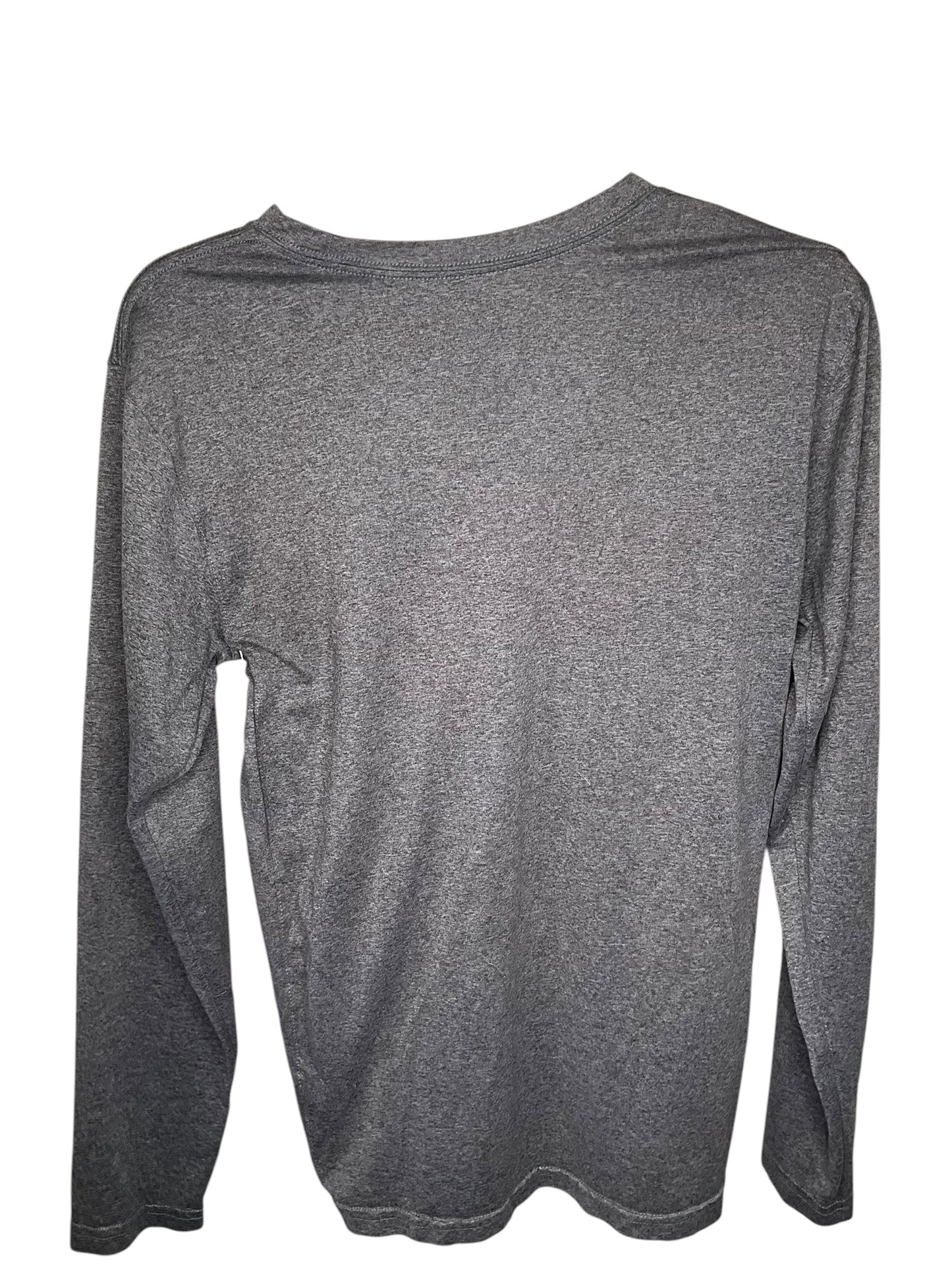 Athletic Top Long Sleeve Crewneck By Nike Apparel In Grey, Size: S