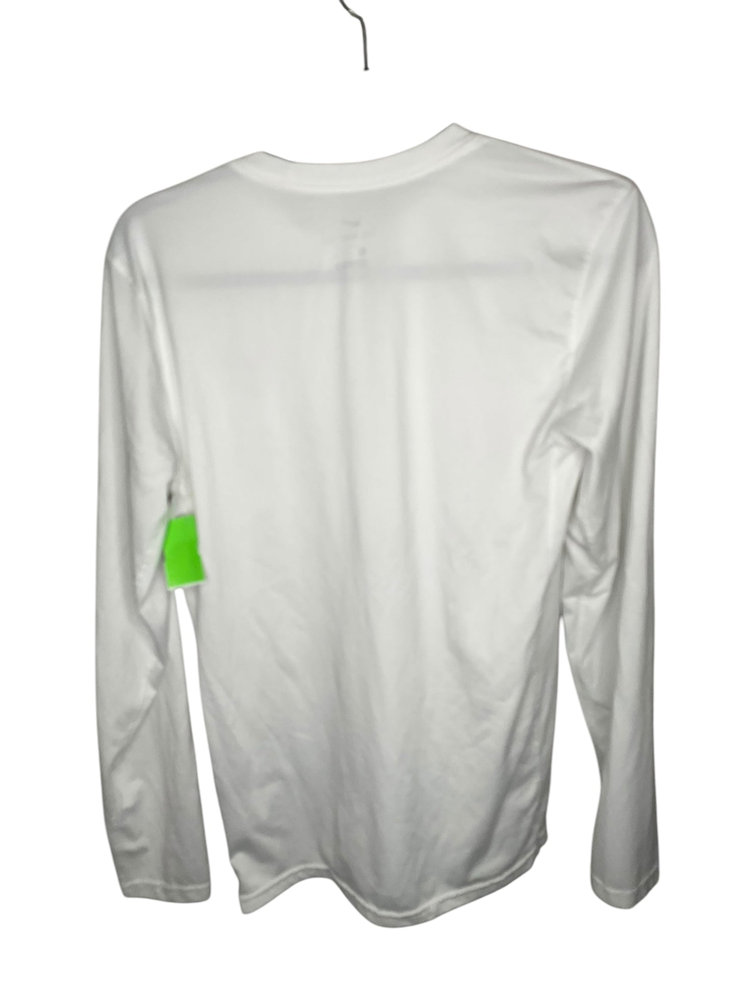 Athletic Top Long Sleeve Crewneck By Nike In White, Size: S