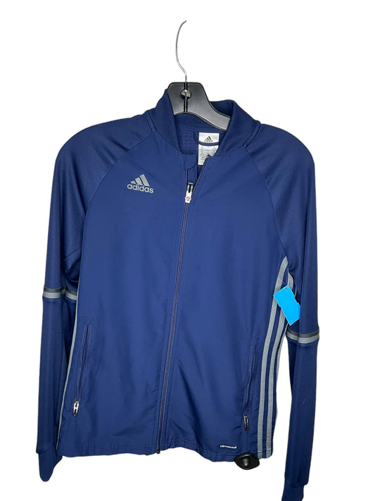 Athletic Jacket By Adidas In Blue, Size: Xs