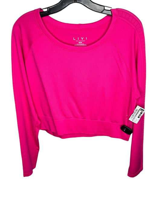 Athletic Top Long Sleeve Crewneck By Livi Active In Pink, Size: 2x