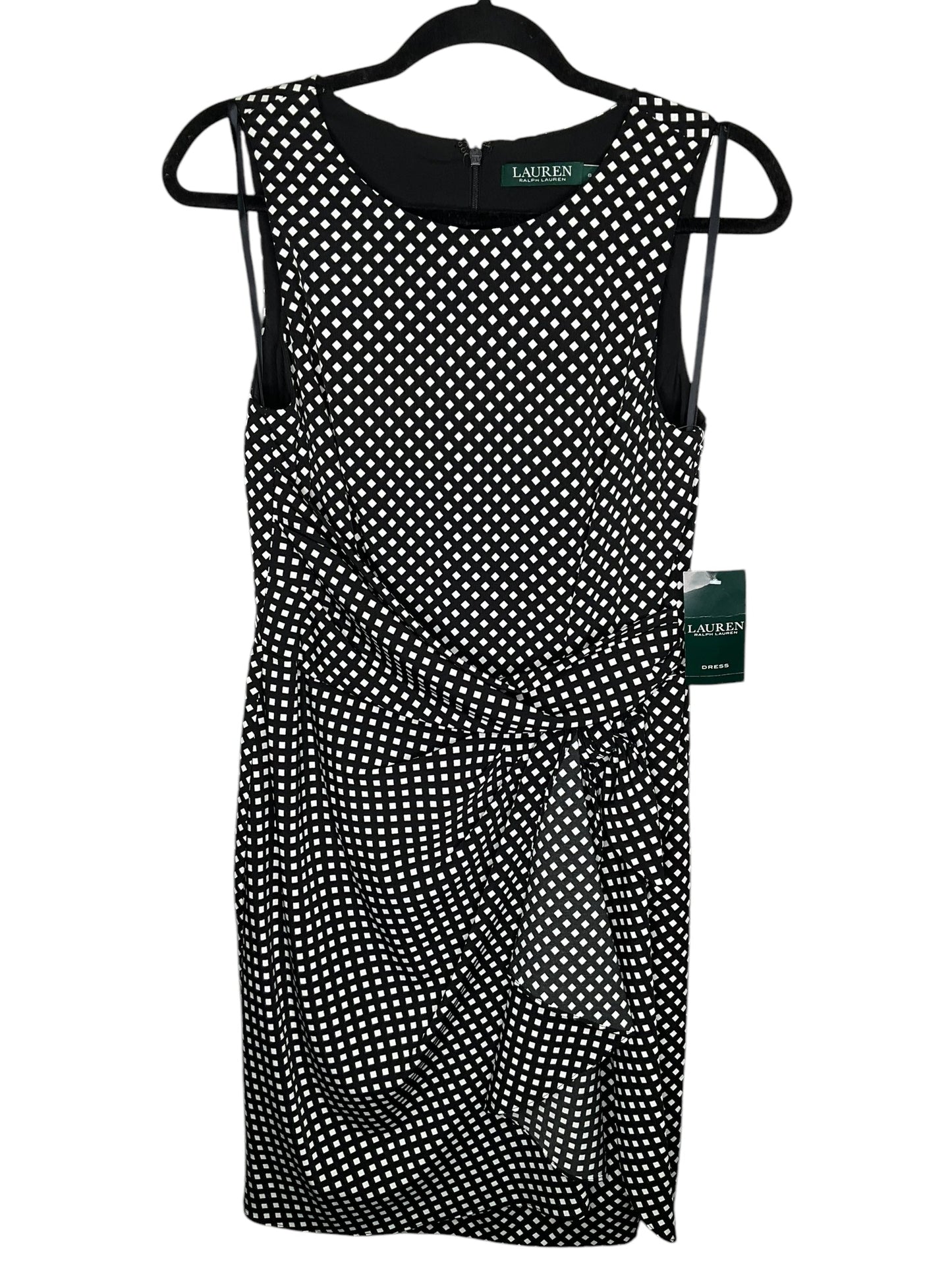 Dress Casual Midi By Ralph Lauren In Black & White, Size: 8