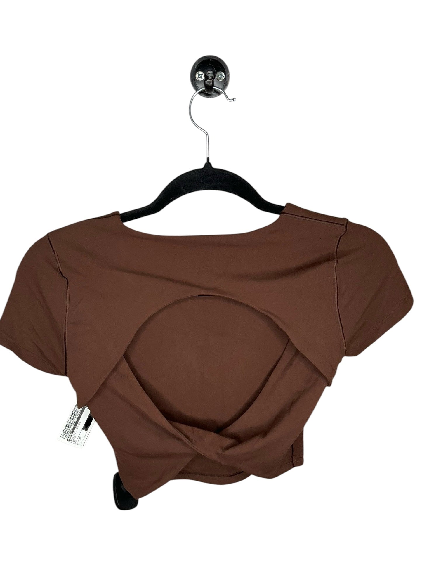 Athletic Top Short Sleeve By Aerie In Brown, Size: Xs