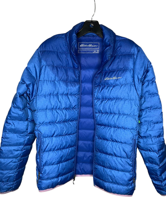 Jacket Puffer & Quilted By Eddie Bauer In Blue, Size: S