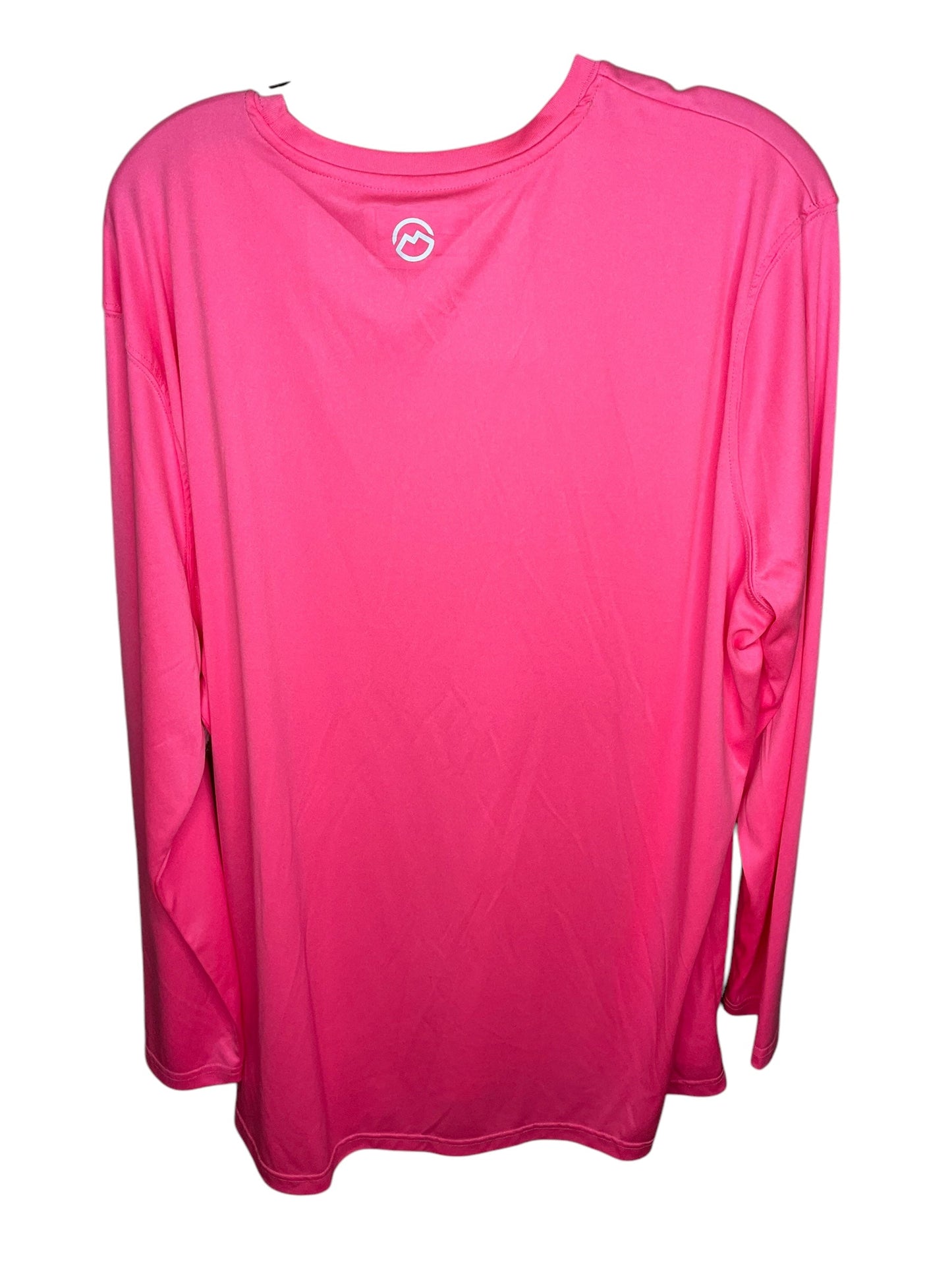 Athletic Top Long Sleeve Collar By Magellan In Pink, Size: 2x