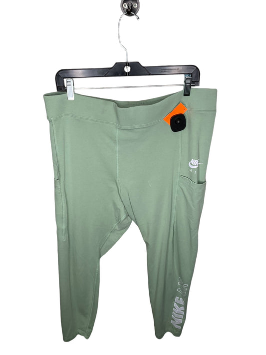 Athletic Pants By Nike In Green, Size: 1x