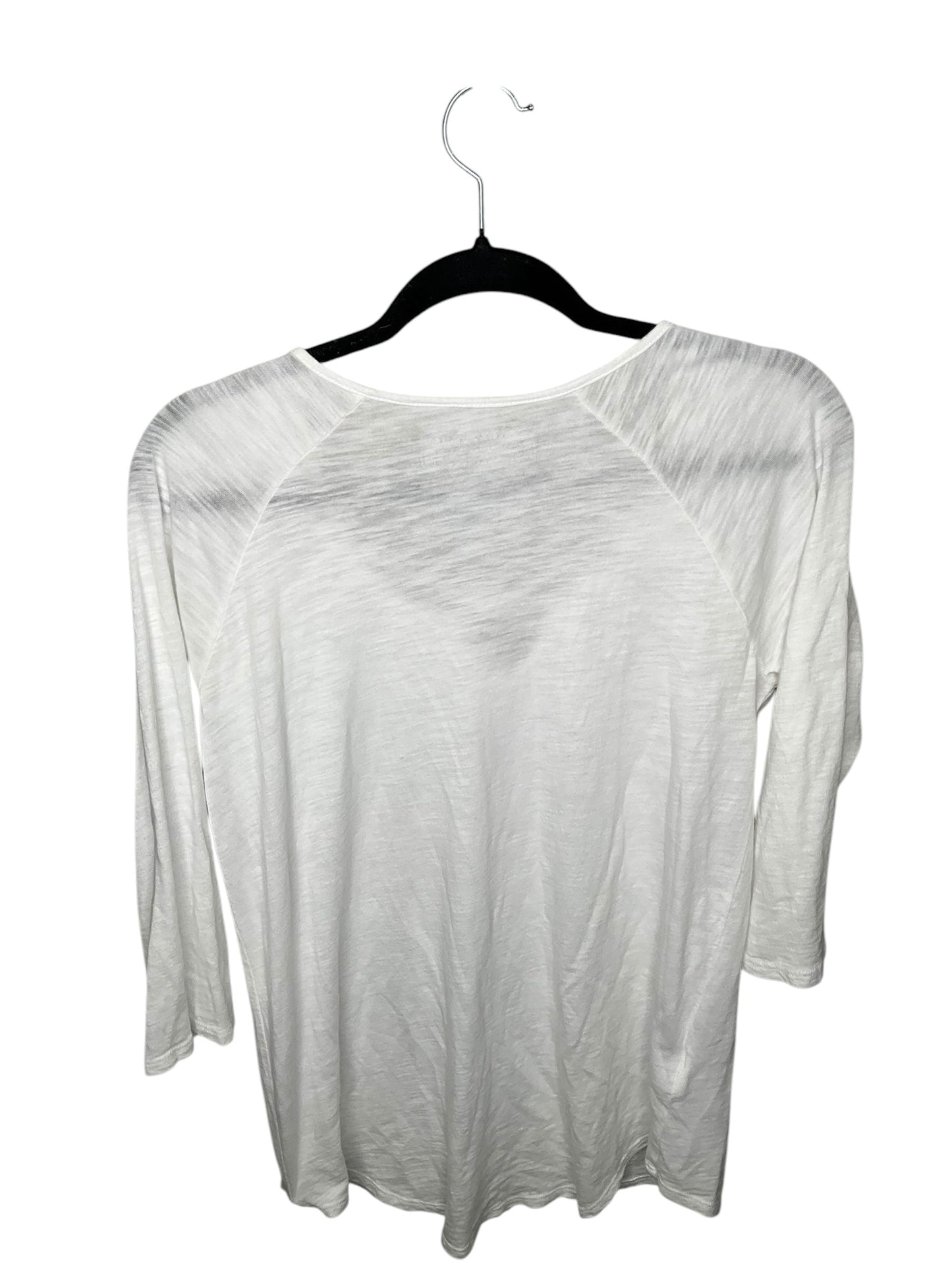 Top Long Sleeve By Eddie Bauer In White, Size: M