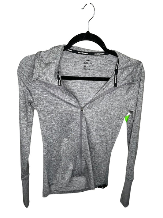 Athletic Jacket By Nike In Grey, Size: Xs