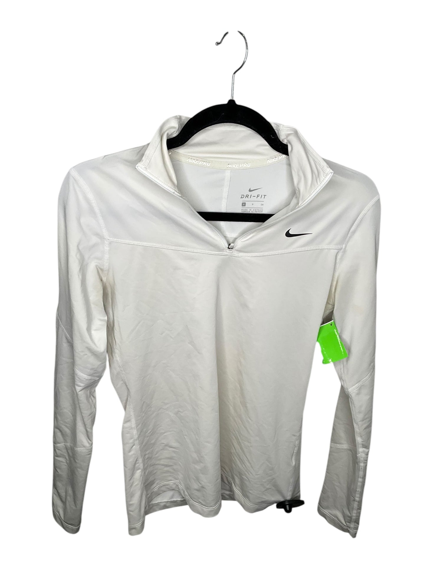 Athletic Jacket By Nike In White, Size: S