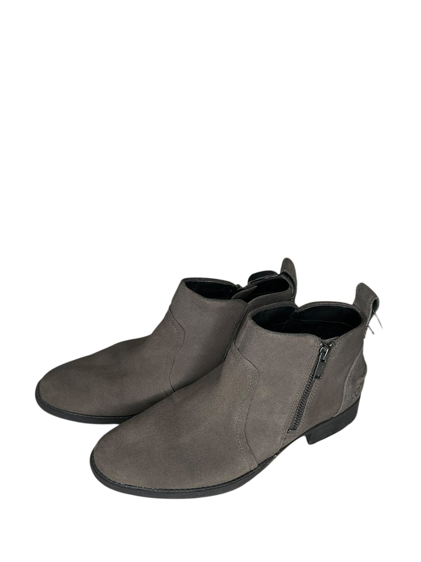 Boots Ankle Heels By Ugg In Grey, Size: 8.5