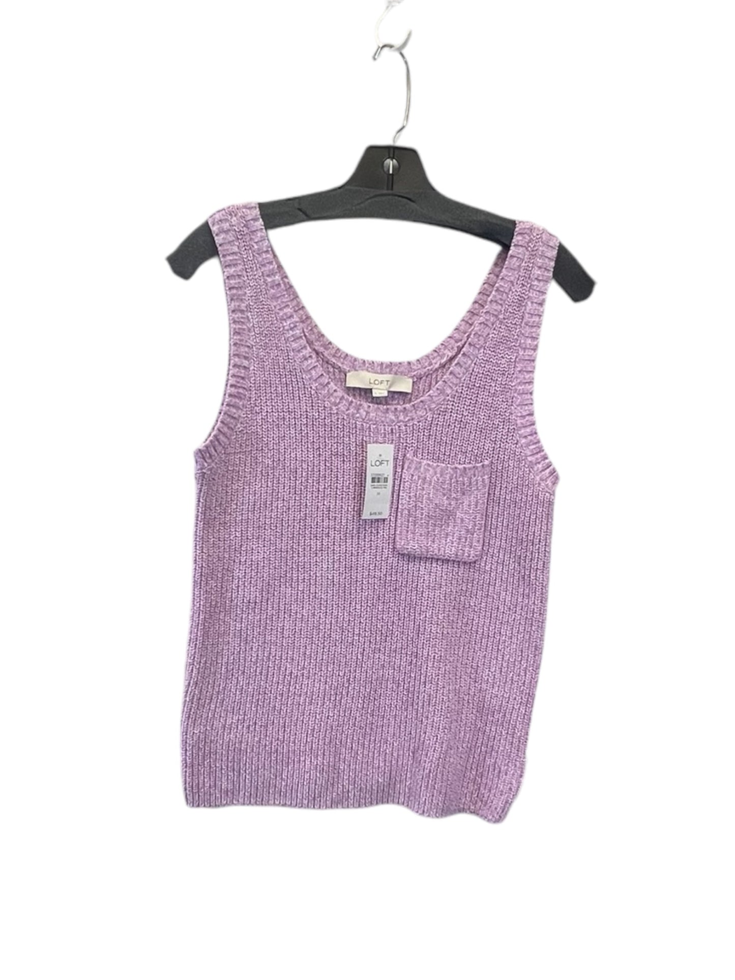 Sweater Short Sleeve By Loft In Purple, Size: M