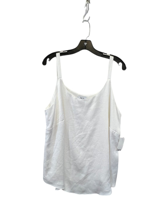 Top Sleeveless By Bar Iii In Cream, Size: 1x