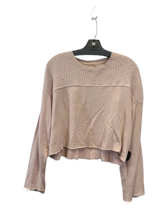 Sweatshirt Designer By Current/elliott In Peach, Size: L