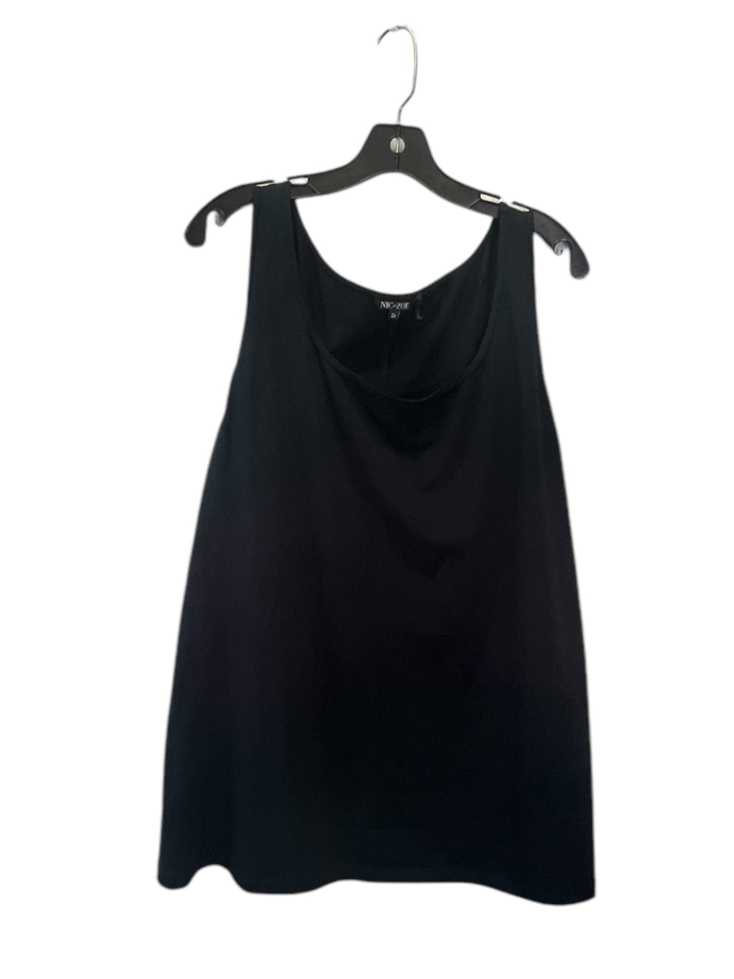 Top Sleeveless By Nic + Zoe In Black, Size: 2x