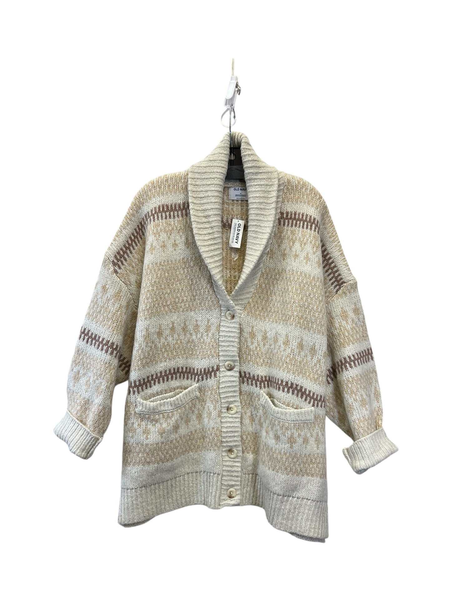 Sweater Cardigan By Old Navy In Tan, Size: 3x