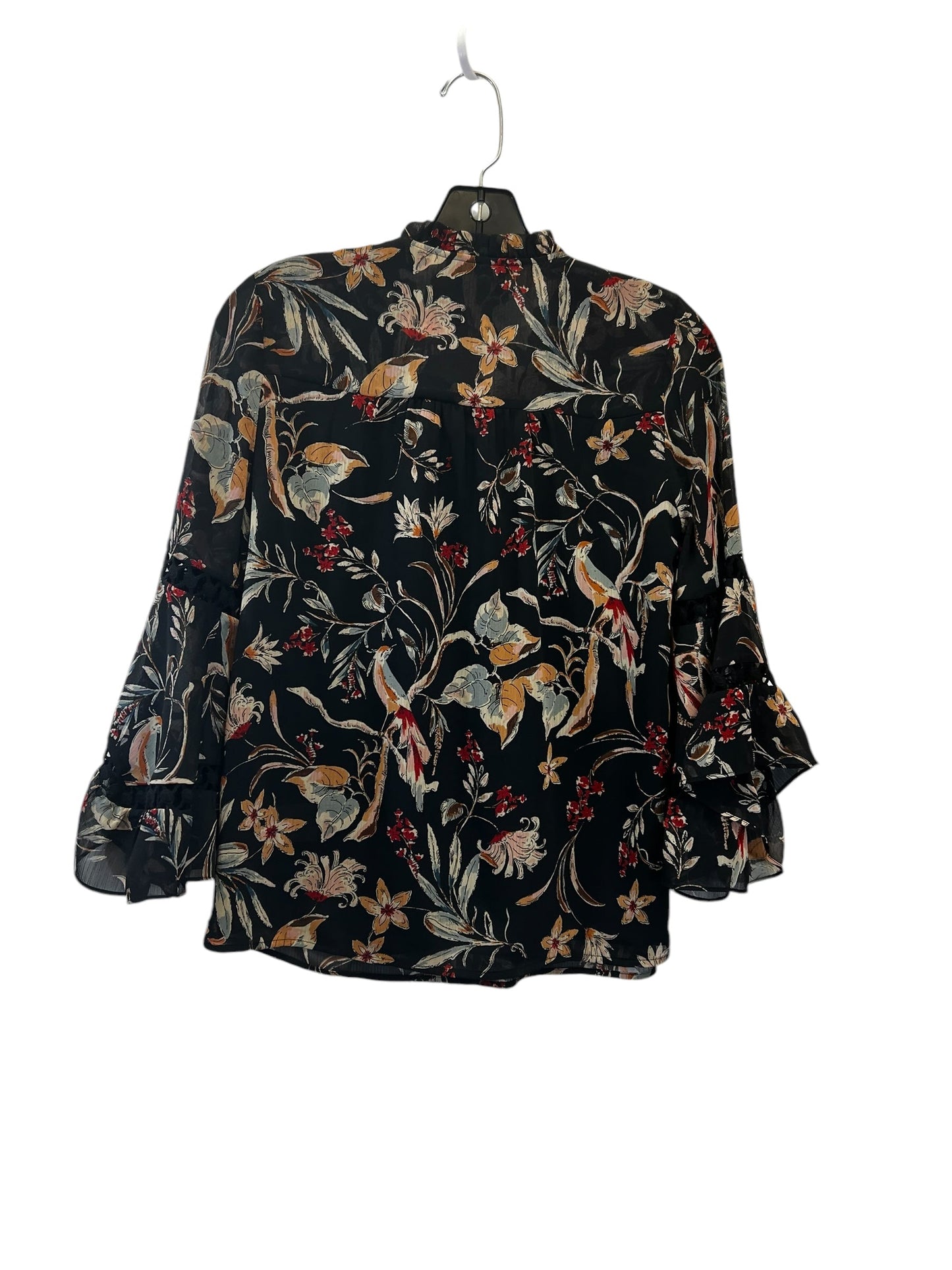 Top 3/4 Sleeve Designer By Maeve In Floral Print, Size: Xs