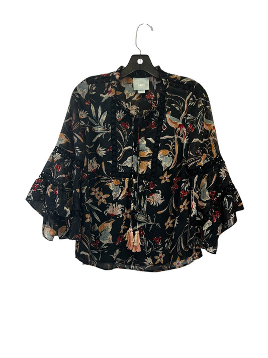 Top 3/4 Sleeve Designer By Maeve In Floral Print, Size: Xs