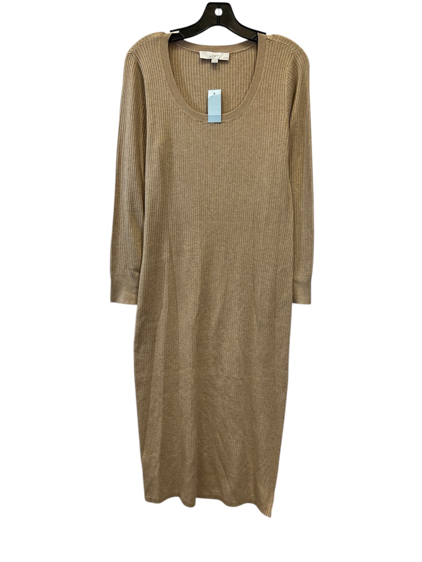 Dress Casual Maxi By Loft In Tan, Size: Lp