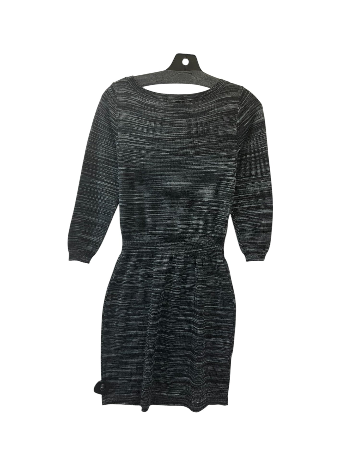 Dress Casual Midi By Loft In Black & Grey, Size: Xs