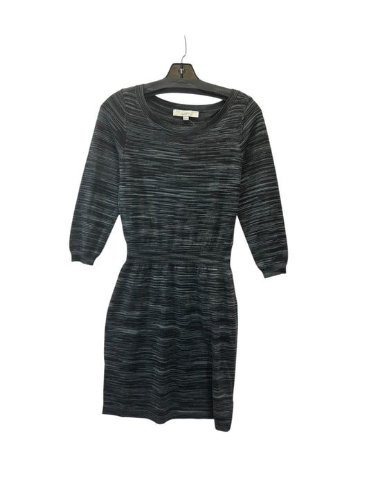 Dress Casual Midi By Loft In Black & Grey, Size: Xs