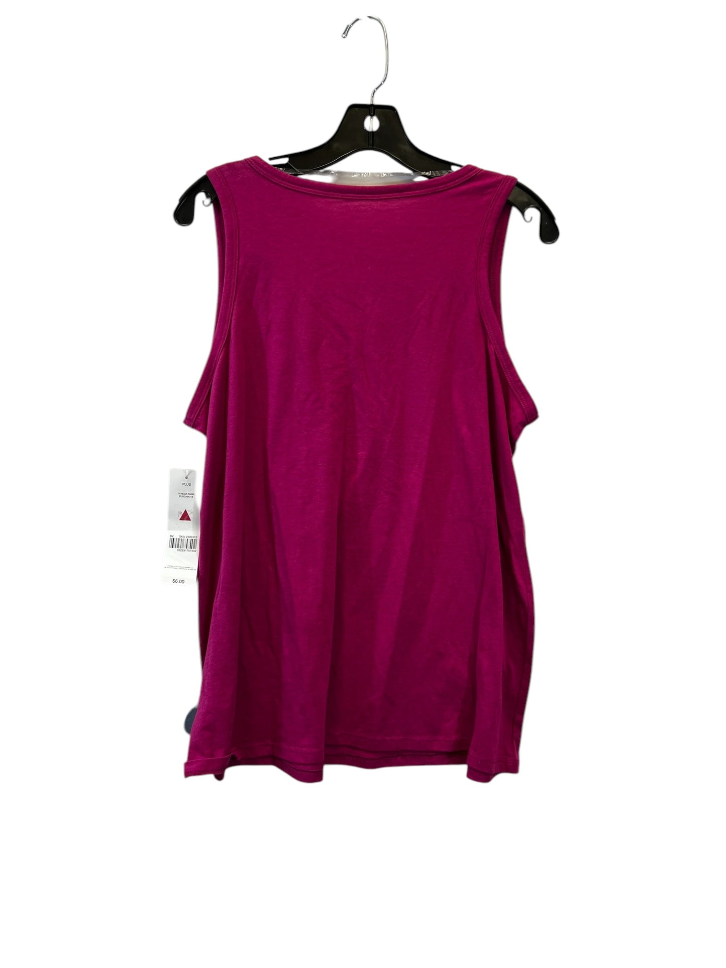 Top Sleeveless Basic By Just Be In Pink, Size: 1x