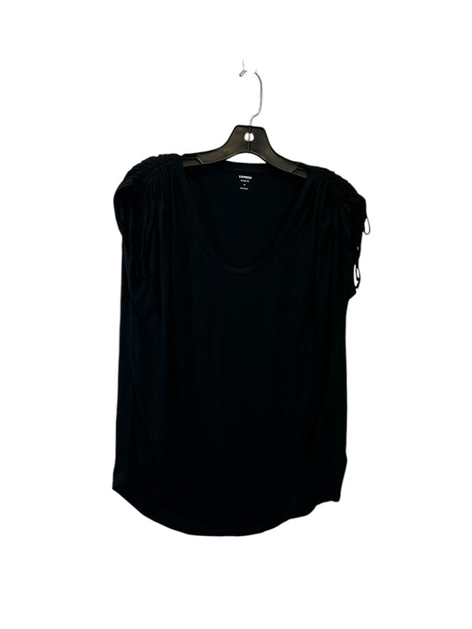 Top Short Sleeve By Express In Black, Size: Xs