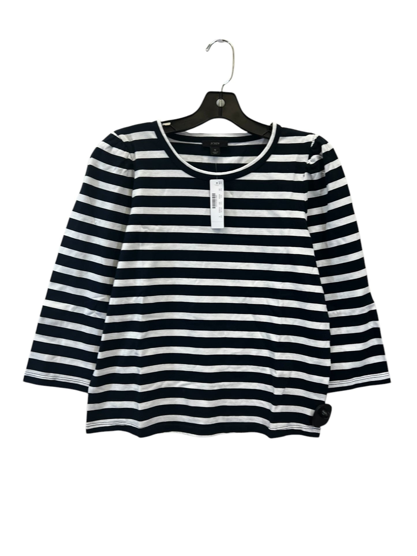 Top 3/4 Sleeve By J. Crew In Striped Pattern, Size: S