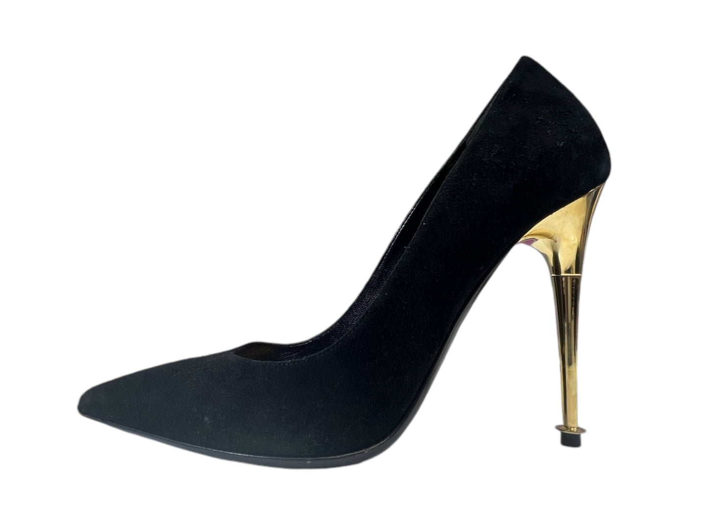 Shoes Luxury Designer By Tom Ford In Black Gold, Size: 6.5