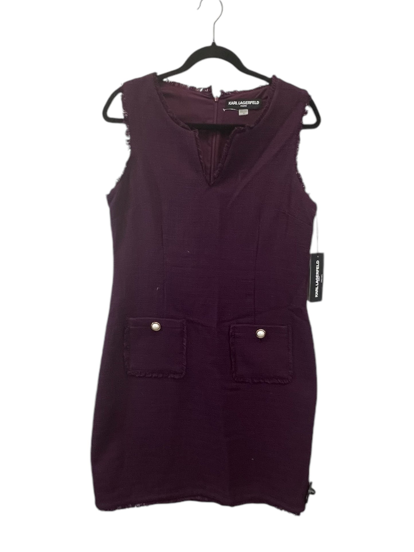 Dress Designer By Karl Lagerfeld In Purple, Size: M