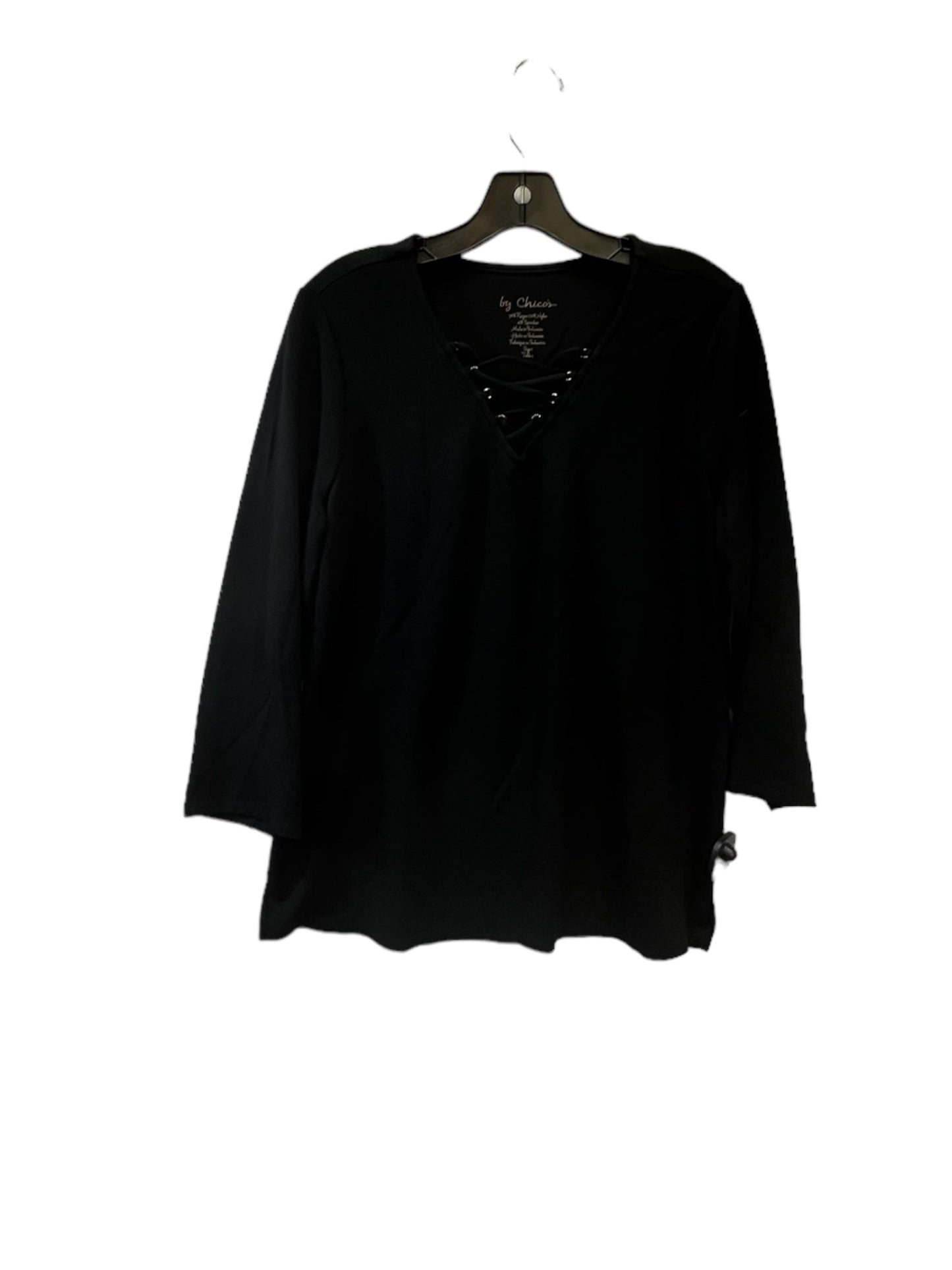 Black Top Long Sleeve Chicos, Size M