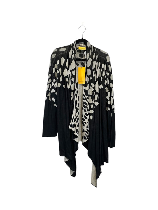 Cardigan Designer By St John Collection In Black & Cream, Size: Xl