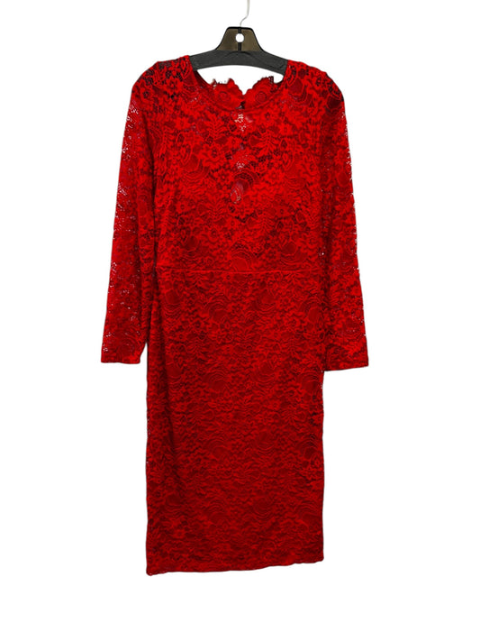 Dress Party Midi By Bisou Bisou In Red, Size: M