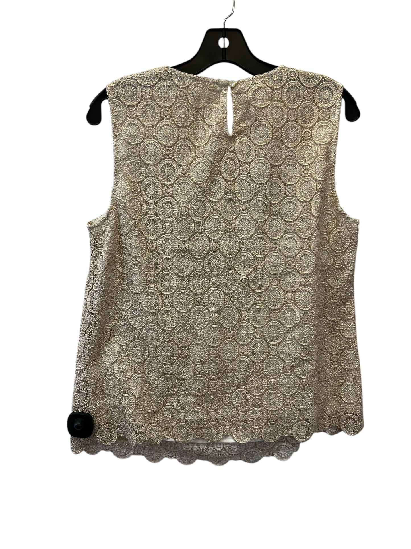 Top Sleeveless By Talbots In Gold, Size: Xlp