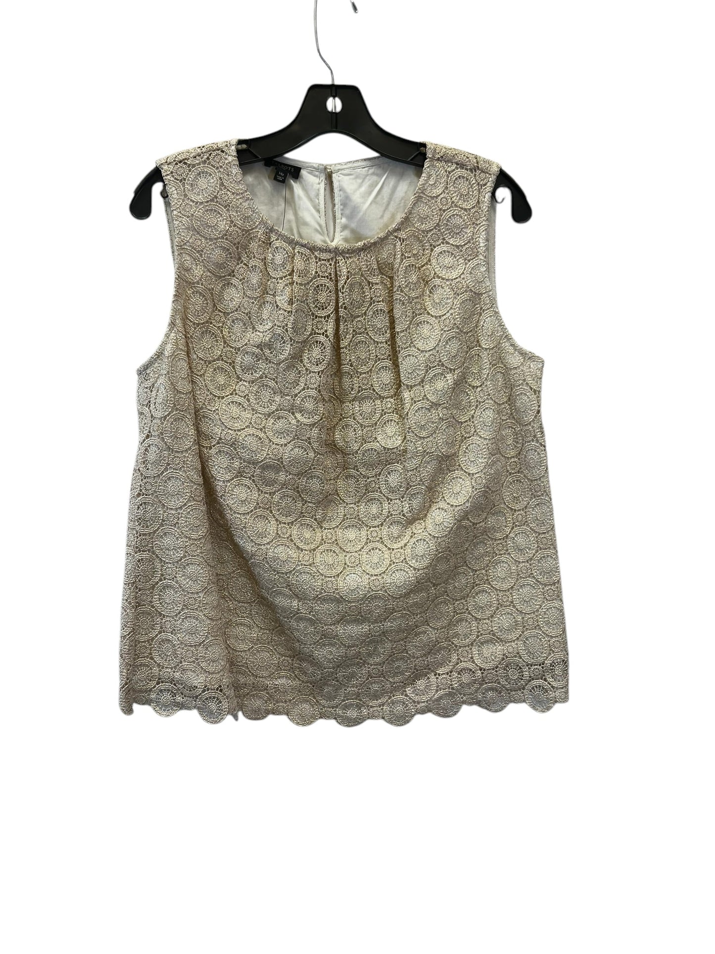 Top Sleeveless By Talbots In Gold, Size: Xlp