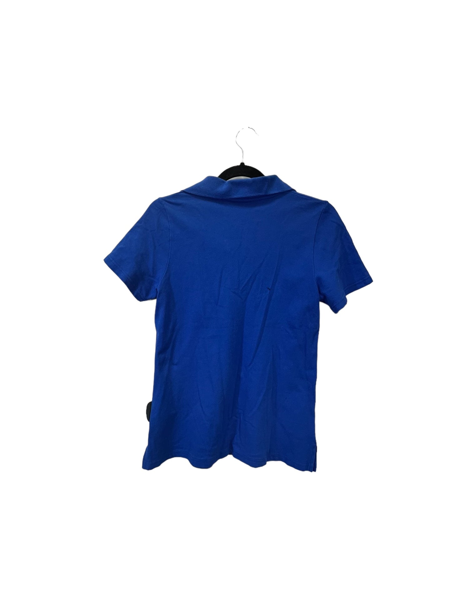 Blue Top Short Sleeve Designer Tracy Negoshian, Size M