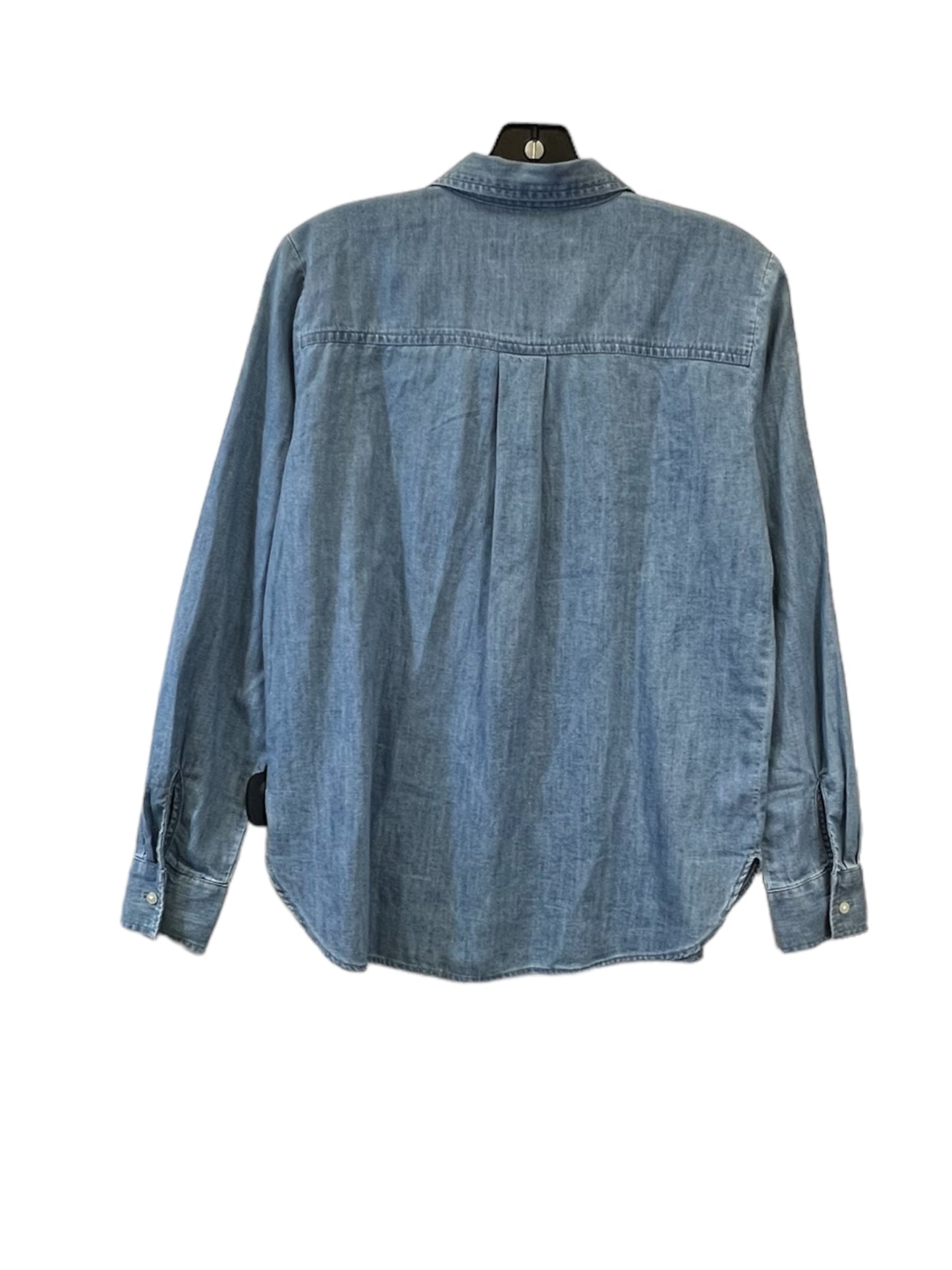 Blue Denim Top Long Sleeve Loft, Size Xs