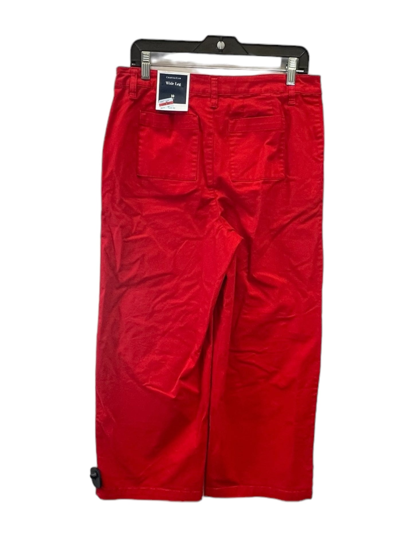 Pants Wide Leg By Charter Club In Red, Size: 10