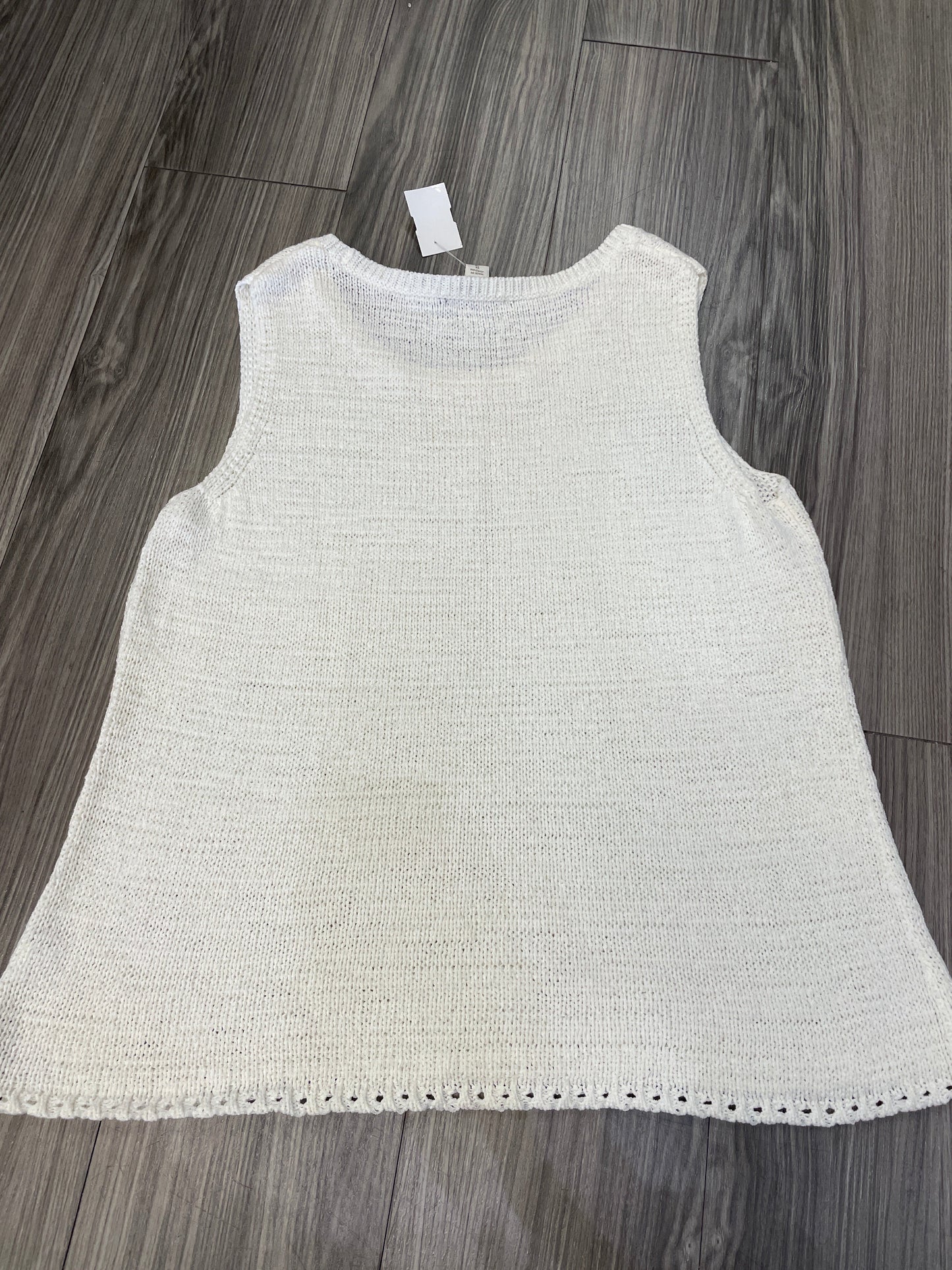 Vest Sweater By Coldwater Creek In White, Size: 1x