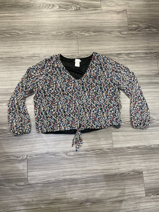 Top Long Sleeve By Cato In Floral Print, Size: 22