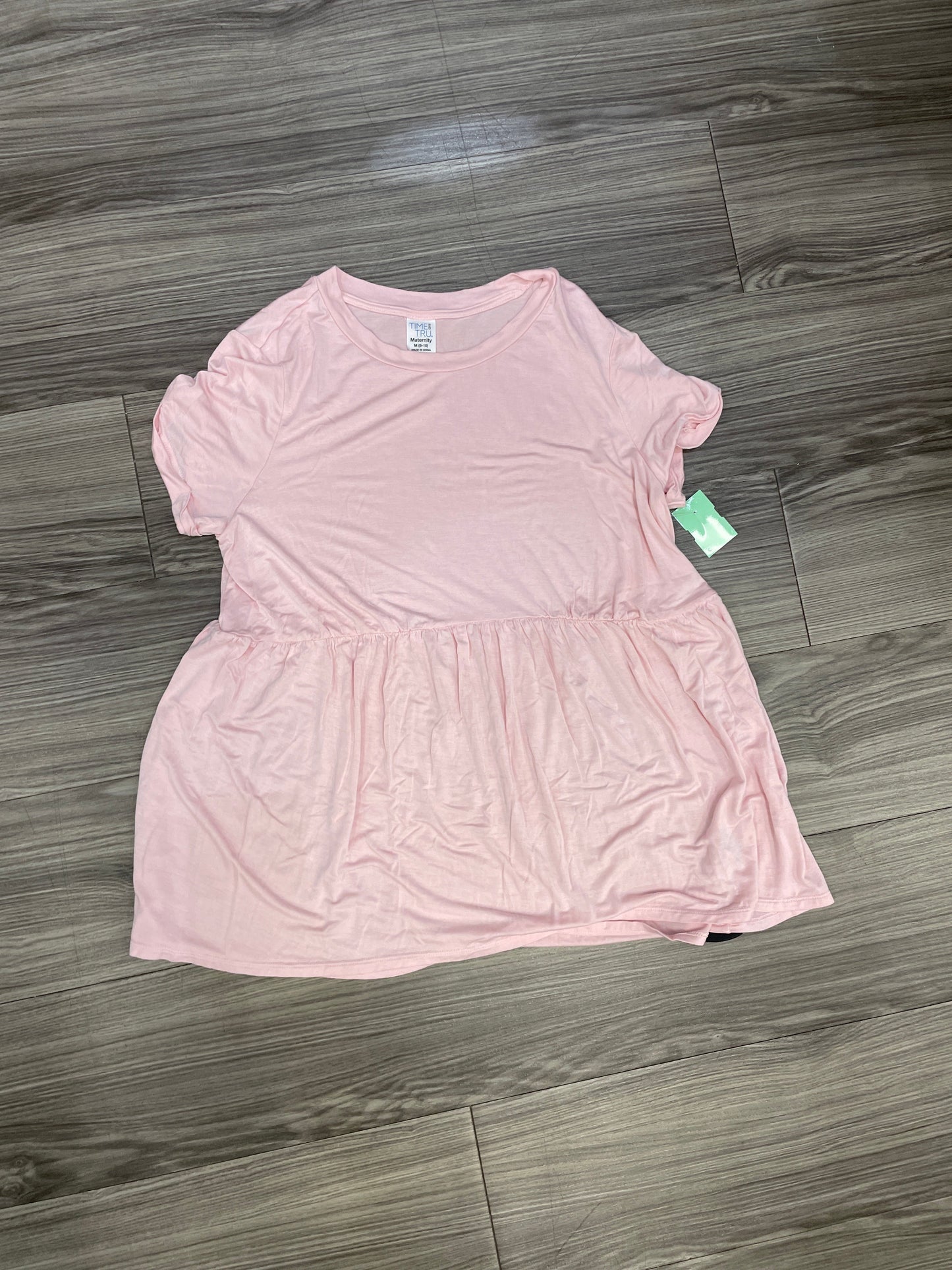 Maternity Top Short Sleeve Time And Tru, Size M